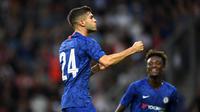 Winger Chelsea Christian Pulisic menjadi bintang kemenangan atas Red Bull Salzburg pada uji coba pramusim di Red Bull Arena, Kamis (1/8/2019). (Twitter Chelsea)