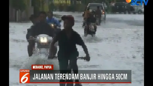Banjir Rendam Kantor Dinas Pendidikan Dasar di Merauke