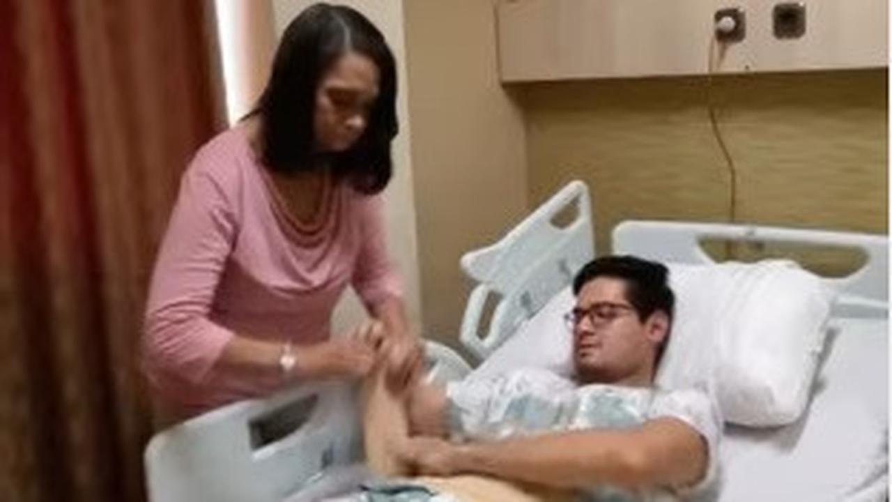 Kevin Hillers bintang Ikatan Cinta dirawat di RS karena saraf terjepit dan patah tulang (Foto: Instagram @kevin_hillers_)