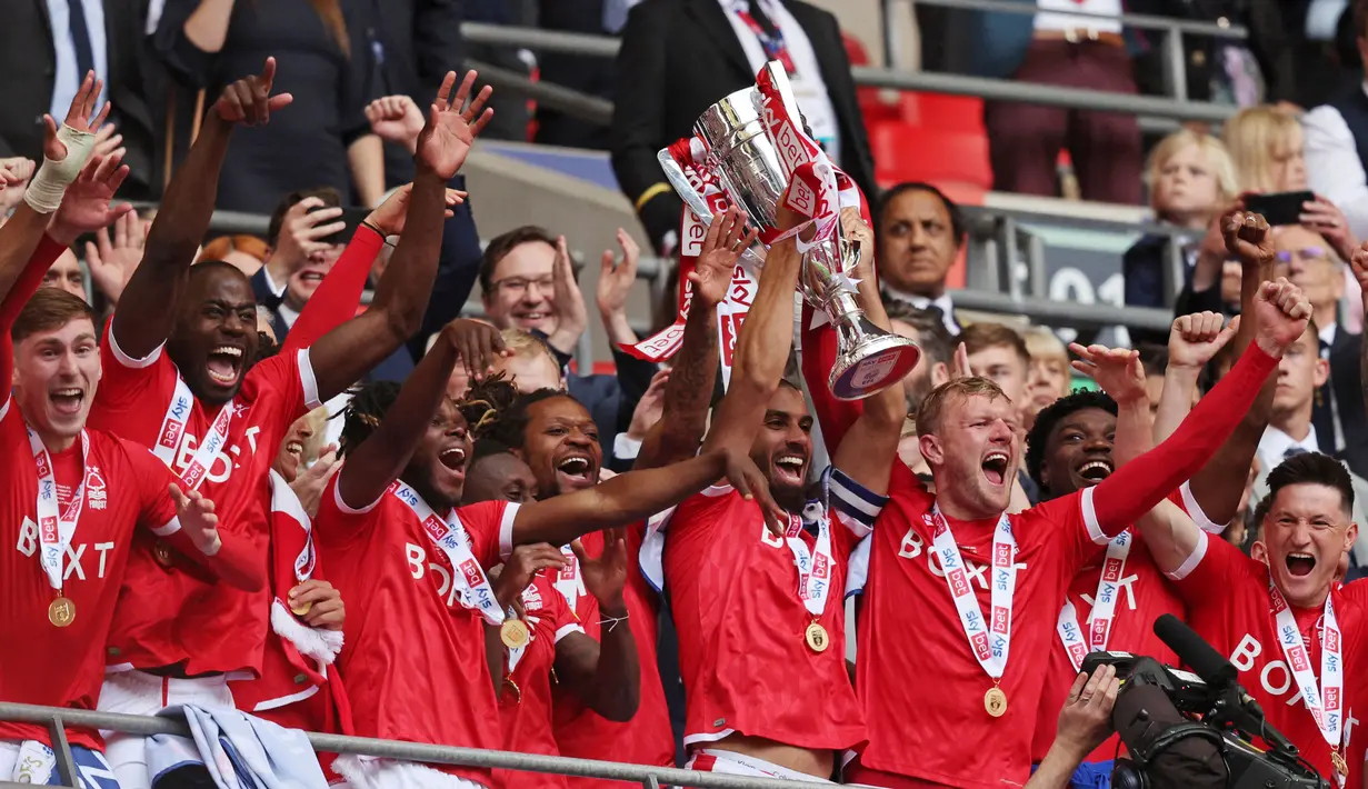 Di masa jayanya Nottingham Forest merupakan klub sukses dengan sederet prestasi membanggakan. Diantaranya adalah satu gelar Liga Inggris, empat piala Liga, dua trofi piala FA dan yang paling fantastis adalah menjuarai Liga Champions dua kali berturut-turut pada tahun 1978/1979 dan 1979/1980. (AFP/Adrian Dennis)