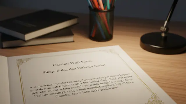 Contoh Catatan Wali Kelas Semester Ganjil SMP