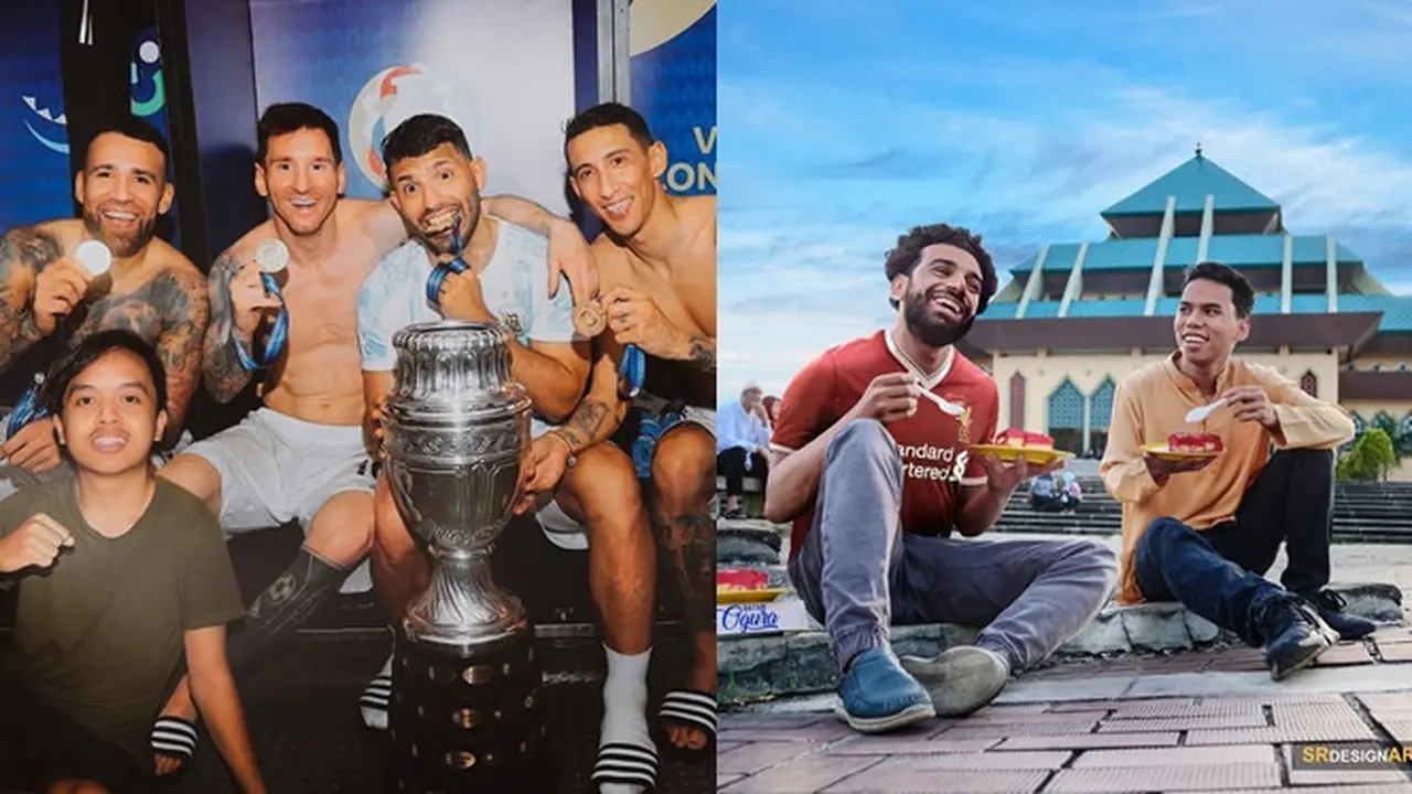 Bak Rekan Setim, 9 Editan Foto Bareng Pesepak Bola Top Dunia Ini Kocak