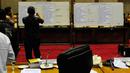 Petugas mengambil gambar papan perolehan suara saat pengambilan keputusan calon anggota BPK RI periode 2014-2019 di Komisi XI DPR, Kompleks Parlemen, Senayan, Jakarta, (15/9/14). (Liputan6.com/Andrian M Tunay) 