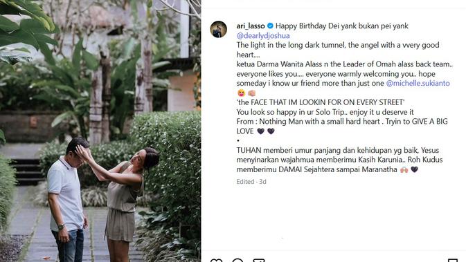 Doa Indah Ari Lasso untuk Ultah Dearly Djoshua pada 5 Desember, Kini Datang Kabar Perpisahan