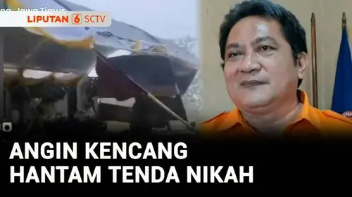 VIDEO: Tenda Hajatan Diamuk Angin Kencang, Tamu Undangan Panik