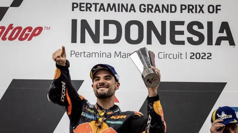 Potret Miguel Oliveira Juara MotoGP Mandalika