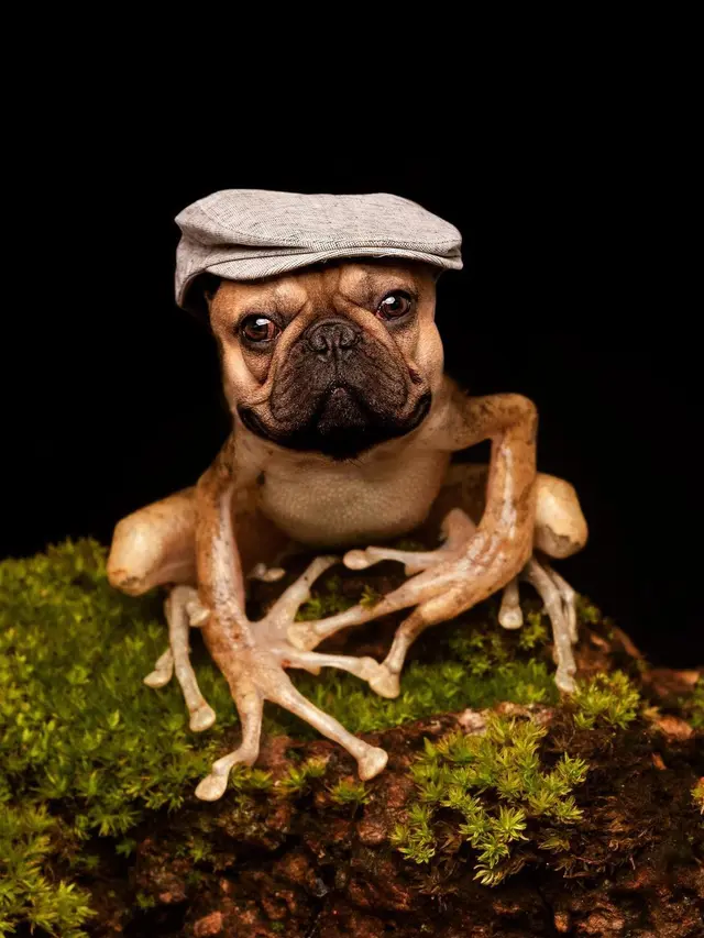 6 Editan Foto Katak dan Hewan Lain Ini Tampak Aneh, Kocak