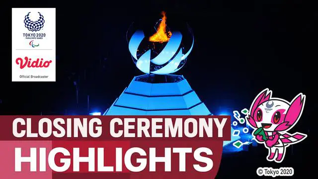 Berita video closing ceremony Paralimpiade Tokyo 2020, Minggu (5/9/2021).