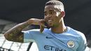 Gabriel Jesus menambah daftar top scorer timnya dengan koleksi 10 gol hingga pekan ke-34 Premier League. (AFP/Paul Ellis)