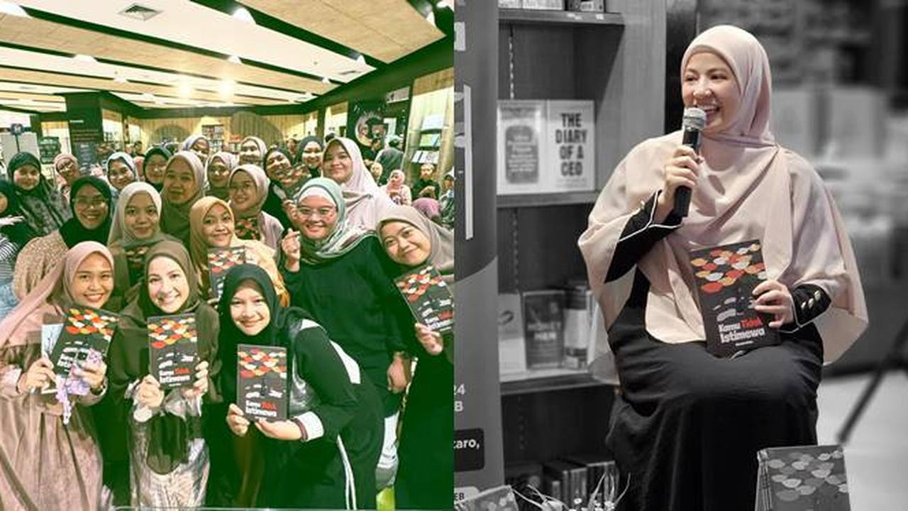 7 Potret Natasha Rizky dalam Book Talk Peluncuran Buku Kamu Tidak Istimewa
