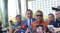 Sekjen PDIP Hasto Kristiyanto memenuhi panggilan pemeriksaan di Gedung Merah-Putih KPK pada Senin (10/6/2024). (Liputan6.com/ Ady Anugrahadi)