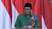 Ketua Umum Partai Demokrasi Indonesia Perjuangan (PDIP) Megawati Soekarnoputri mengumumkan Mahfud Md menjadi bakal calon wakil presiden pendamping Ganjar Pranowo. (Dok. Tangkapan Layar Youtube PDIP)