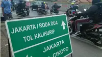 Arus Balik di Jalur Pantura Subang - Karawang. (Liputan6.com/Abramena)