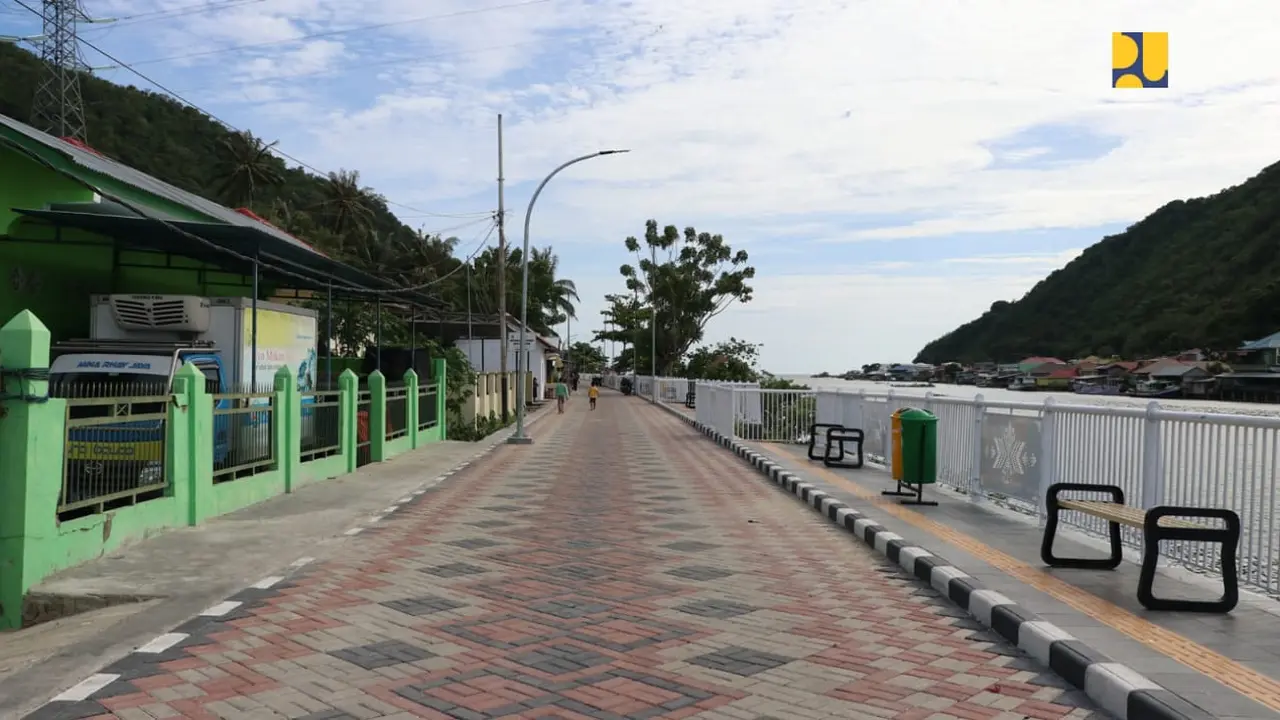 Kementerian PUPR telah menyelesaikan penataan kawasan kumuh Talumolo yang berada di tepi Sungai Bone, Kota Gorontalo. (Dok Kementerian PUPR)