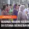 Para perempuan berkebaya warna-warni memadati halaman Istana Merdeka dan Monas, Jakarta. Mereka berpartisipasi dalam acara Istana Berkebaya yang menjadi salah satu rangkaian acara HUT ke-78 Republik Indonesia.