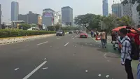 Aksi Buruh Usai, Lalu Lintas Sudirman-Thamrin Kembali Dibuka