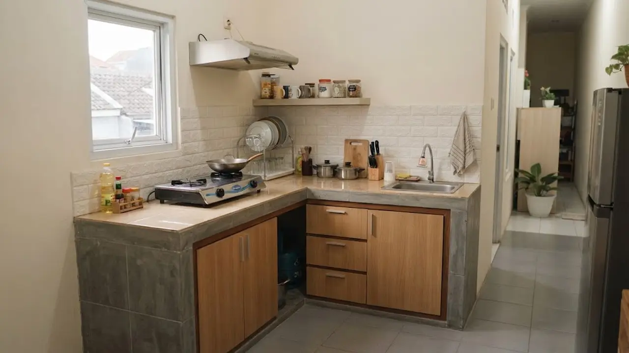 9 Inspirasi Meja Dapur Permanen untuk Ruang Memasak yang Sempit, Manfaatkan Setiap Sudut