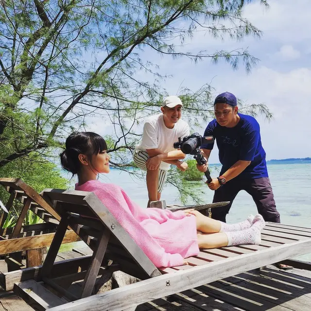 Sridevi DA syuting MV lagu kemenangan berjudul Mataharimu (Foto: Instagram harsiwiachmad)
