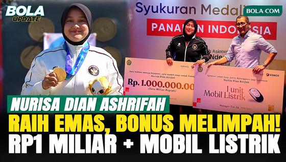 Nurisa Dian Ashrifah Panen Bonus Usai Raih Emas Asian Games 2026, Dapat Rp1 Miliar dan Mobil Listrik