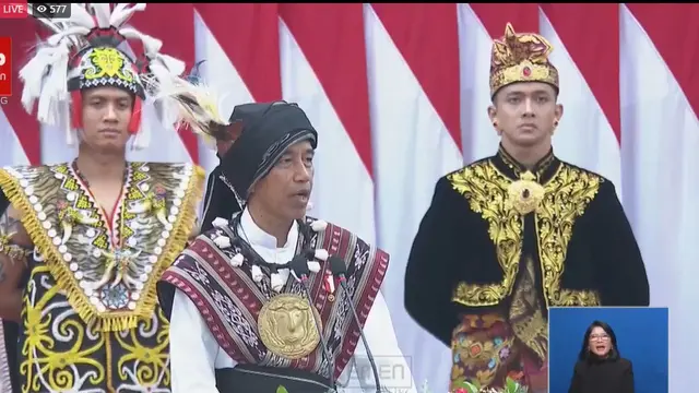 Presiden Joko Widodo (Jokowi) pada Pidato Kenegaraan pada Sidang Tahunan MPR RI, Sidang Bersama DPR RI - DPD RI