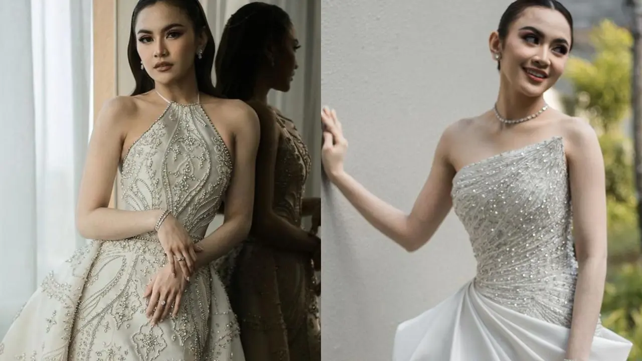 Beda Tampilan Anggun Mahalini Raharja dalam Dua Gaun Pengantin Rancangan Hian Tjen
