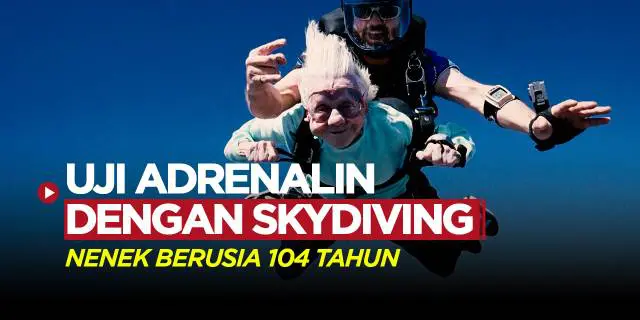 VIDEO: Menolak Tua, Nenek Berusia 104 Tahun Asal Chicago Cetak Rekor Dunia dengan Skydiving