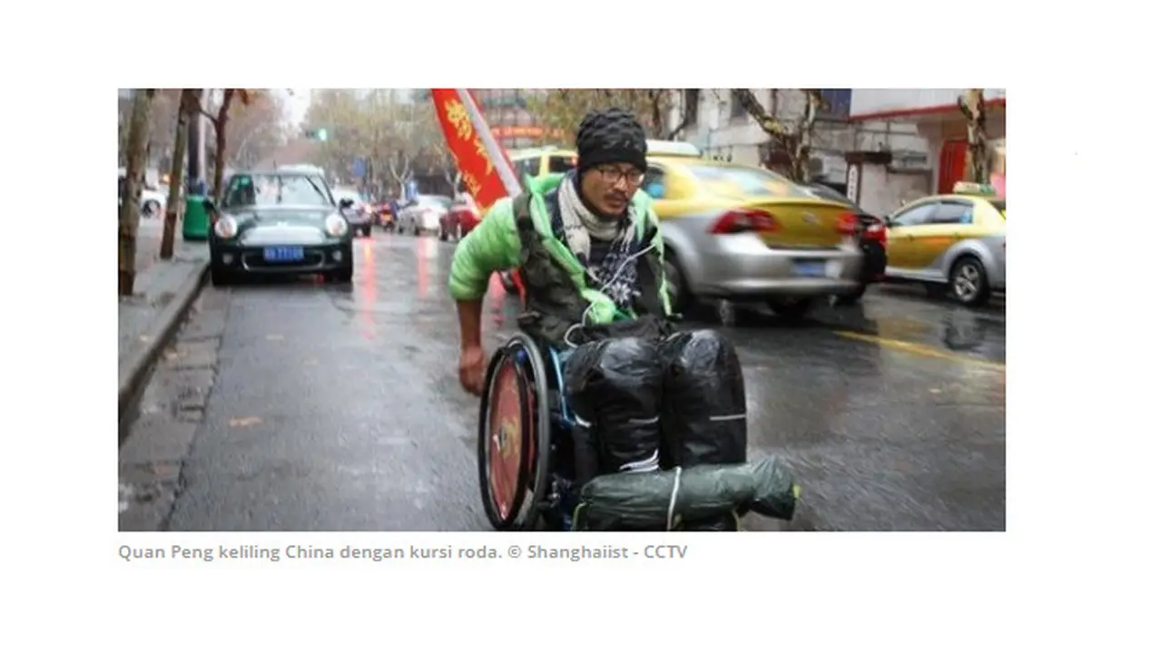 Kehilangan kaki dan menjadi disabilitas, pemuda ini wujudkan mimpi keliling Tiongkok.