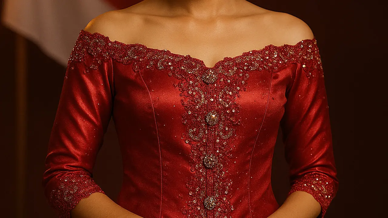 Model Kebaya Sabrina Kancing Depan Terbaru untuk Peringati Hari Kemerdekaan (Image by ChatGPT)