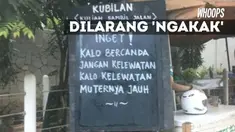 Kreativitas tergambar di pangkalan ojek di kawasan Setiabudi, Jakarta Pusat. Kumpulan kalimat yang terpampang akan mengundang tawa