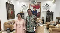 Menteri Koordinator Politik, Hukum dan Keamanan (Menkopolhukam) Mahfud Md dikabarkan menemui Ketua Umum PDIP Megawati Soekarnoputri di Menteng, Jakarta Pusat pada Selasa sore (17/10/2023). (Istimewa)