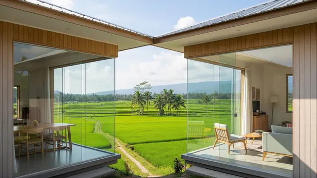 12 Inspirasi Rumah Desa dengan Jendela Lebar, Desain Modern Menyatu dengan Alam