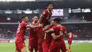 <p>Pemain Timnas Indonesia merayakan gol pertama timnya yang dicetak oleh Egy Maulana Vikri&nbsp;saat laga Grup A Piala AFF 2022 antara Timnas Indonesia melawan Timnas Kamboja yang berlangsung di Stadion Utama Gelora Bung Karno (SUGBK), Jakarta, Jumat (23/12/2022). (Bola.com/Bagaskara Lazuardi)</p>