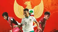 Timnas Indonesia U-17 - Arkhan Kaka, Habil Abdillah, Muhammad Kafiatur (Bola.com/Adreanus Titus)