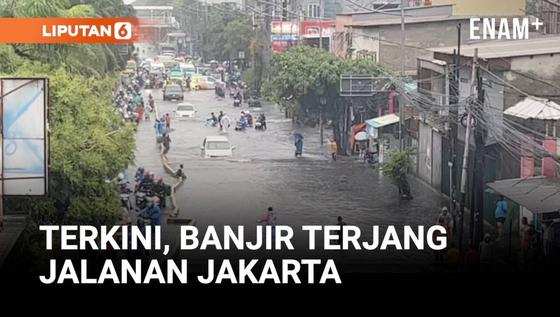 Banjir Terjang Jalanan Jakarta, Lalu Lintas Pademangan Lumpuh