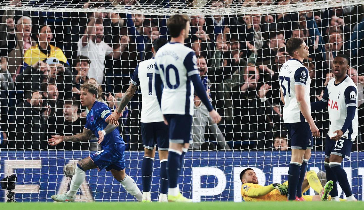 Gol semata wayang dalam laga ini dicetak oleh Enzo Fernandez. (AP Photo/Ian Walton)