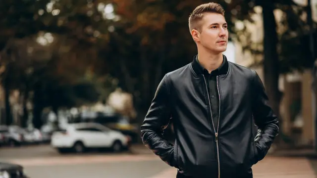 Ilustrasi jaket kulit