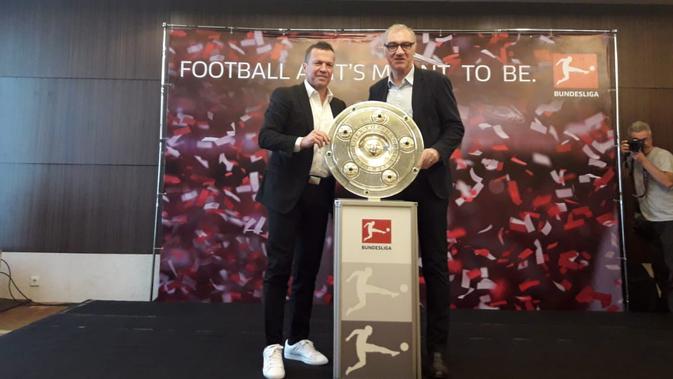 Lothar Matthaus hadir di Jakarta Bundesliga Experience yang akan berlangsung dari 14 hingga 16 November di Jakarta. (Liputan6.com/Luthfie Febrianto)