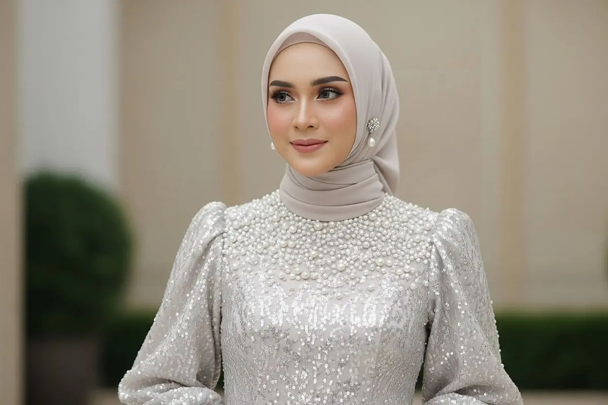 Gamis Serba Payet Tampil Mewah dan Elegan