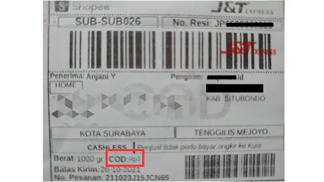 5 Potret Kurir Antar Paket COD dengan Harga Dibawah 200 Rupiah, Bikin Heran