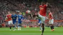 2. Pemain muda Manchester United, Marcus Rashford, mencetak 5 gol dari 13 kali tendangan dari dalam kotak penalti atau konversi keberhasilan 38,46 %. (AFP/Oli Scarff)