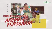 Duel pemain muda Arema FC vs Persebaya Surabaya.. (Bola.com/Dody Iryawan)