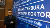 Grandprix meraih gelar doktor termuda di Indonesia dalam usia 24 tahun. (Liputan6.com/Huyogo Simbolon)