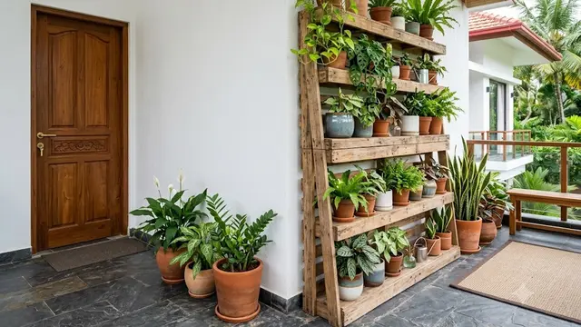 Rak Tanaman dari Palet Kayu Bekas