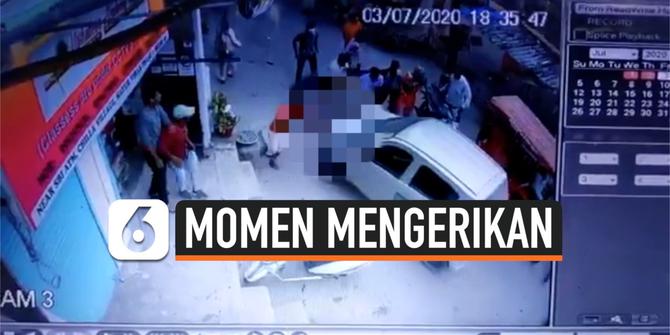 VIDEO: Momen Mengerikan Polisi Tabrak dan Gilas Pejalan Kaki