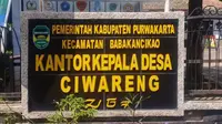 Desa Ciwareng, salah satu wilayah di Kabupaten Purwakarta yang memiliki nama berawalan Ci. Foto (Istimewa)