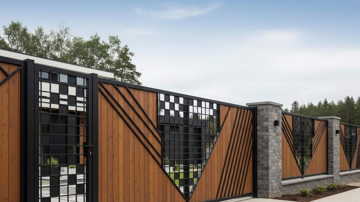7 Model Pagar Rumah Klasik Modern Motif Geometris Kontemporer, Elegan dan Kokoh