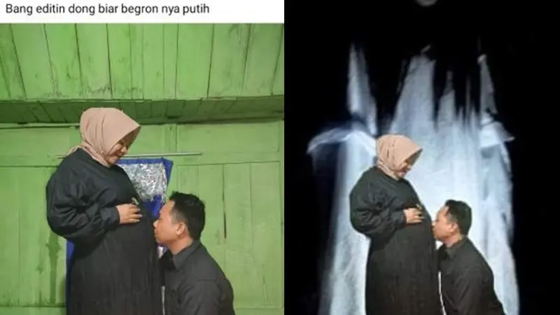 Pasangan Ini Minta Foto Mereka Diedit Background Putih, 6 Kreasi ala Netizen Kocak