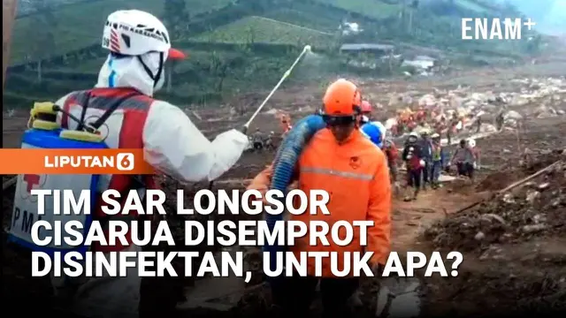 Hari Ke-13 Longsor Cisarua, Tim SAR Disemprot Disinfektan