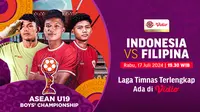 Indonesia vs Filipina, AFF U19/ASEAN U19 Boys Championship 2024. (Sumber: Dok.Vidio.com)