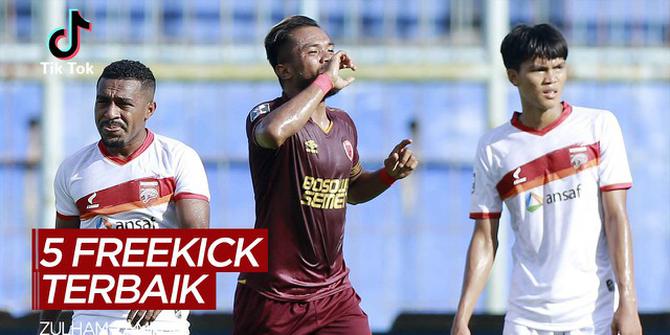 VIDEO: TikTok Bola.com, 5 Free Kick Terbaik Babak Grup Piala Menpora 2021, Salah Satunya Zulham Zamrun